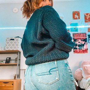 oversized cable knit sweater